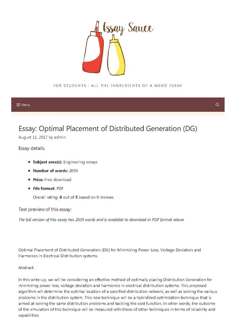 distributed generation thesis