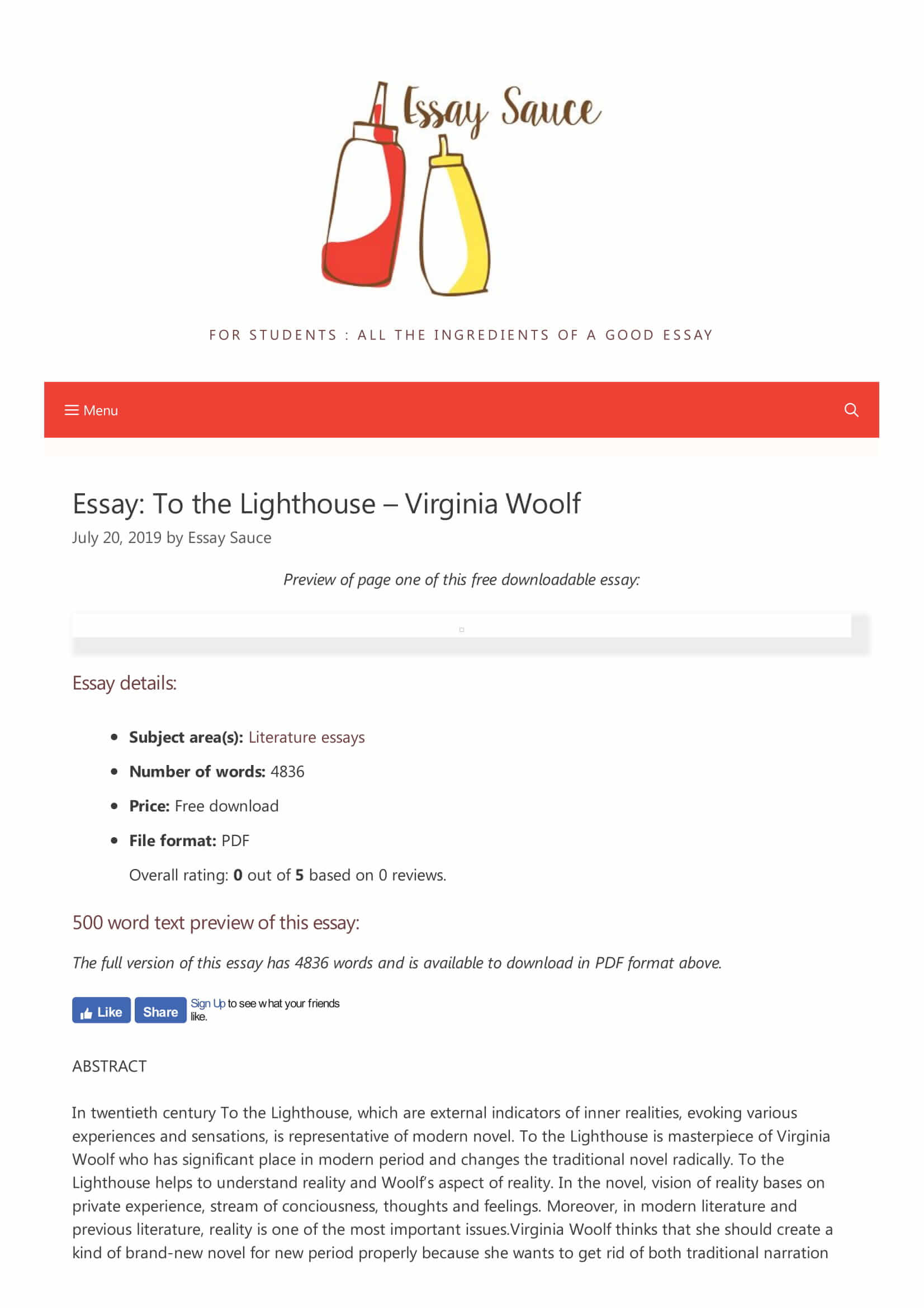 essay on virginia woolf