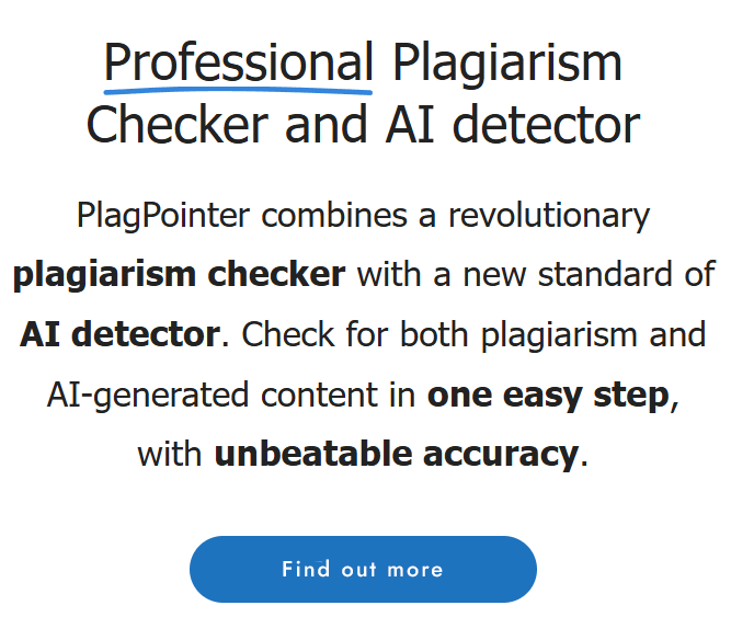 Plagiarism Checker and AI detector